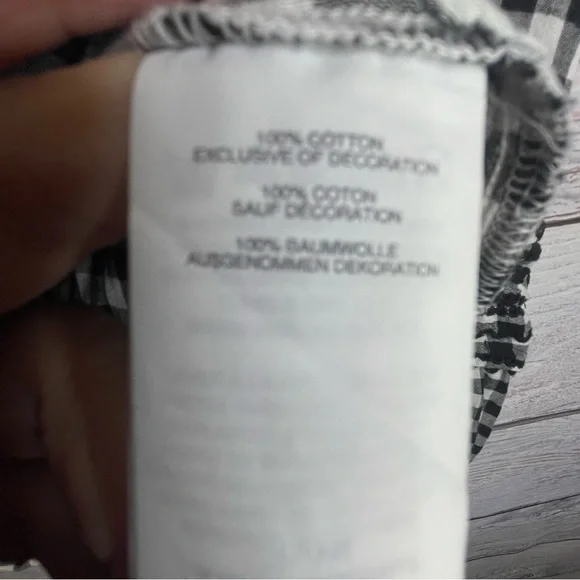 J Crew Gingham Blouse Size 10 Bell Sleeve Ruffles Cotton - Picture 11 of 16